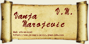 Vanja Marojević vizit kartica